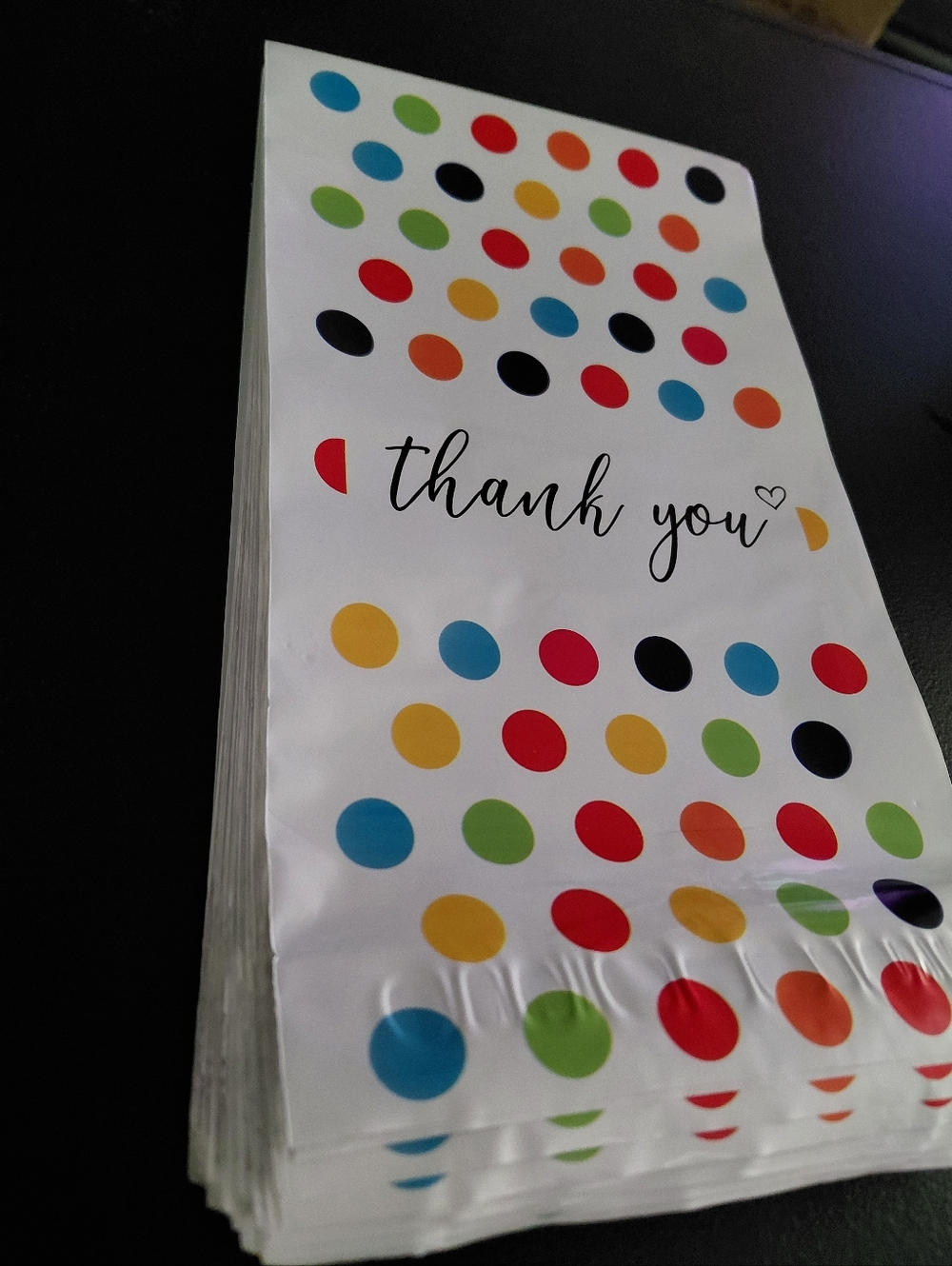 20ct. 6x9 Polymailers-Bonus Random Thank You Cards And Thank You Stickers - Picture 3 of 8